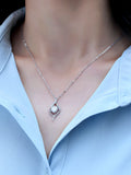 LAYA S925 1CT Moissanite Pendant Necklace For Women Bride Wedding