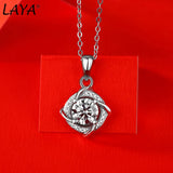 LAYA S925 Silver Windmill 1ct Moissanite Vhain Necklace