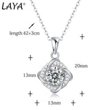 LAYA S925 Silver Windmill 1ct Moissanite Vhain Necklace