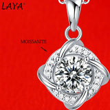 LAYA S925 Silver Windmill 1ct Moissanite Vhain Necklace