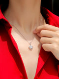 LAYA S925 Silver Windmill 1ct Moissanite Vhain Necklace