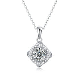 LAYA S925 Silver Windmill 1ct Moissanite Vhain Necklace