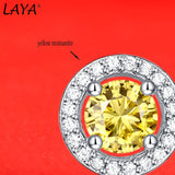 Yellow Moissanite Stud Earrings 925 Sterling Silver Fine Jewelry