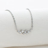 LAYA 925 Silver Moissanite Necklace D Pendant Women's Jewelry