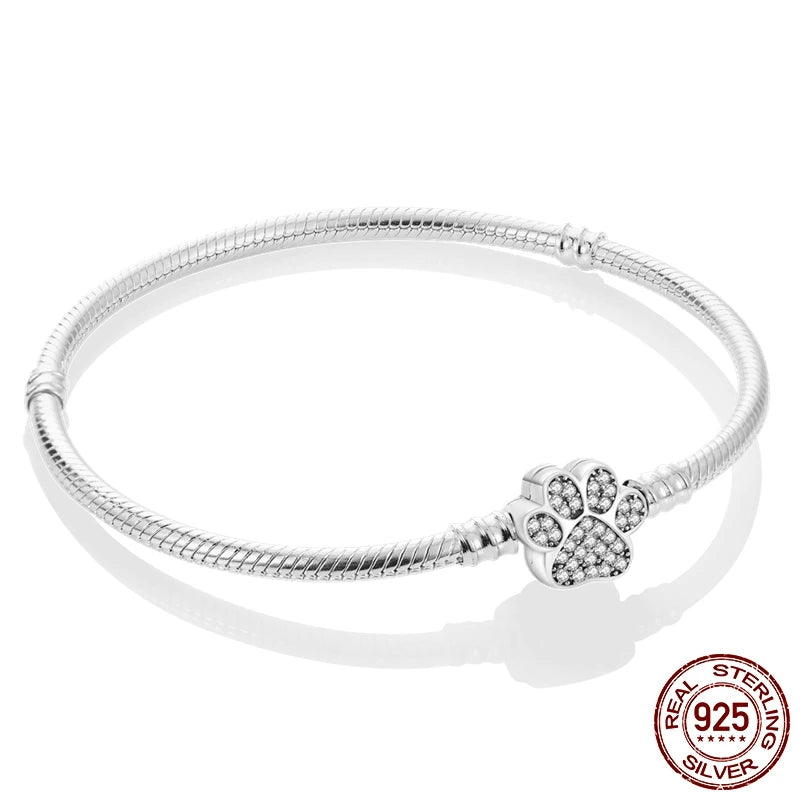 Snake Chain Charm Beads Bracelet For Women DIY Jewelry