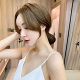 925 Silver Zircon Inlaid Circle Hoop Earrings for Women