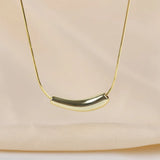 Eggplant Shape Pendant Necklace Metal Clavicle Chain Jewelry