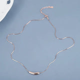 Eggplant Shape Pendant Necklace Metal Clavicle Chain Jewelry
