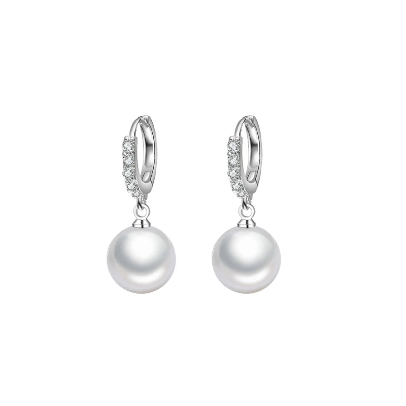 Freshwater Pearl Silver Earrings Wedding Gift