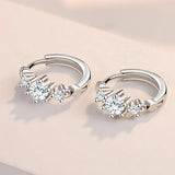 925 Silver Crystal Circle Earring for Women - Jewelry Gift for Wedding Party