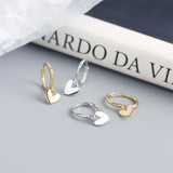 925 Silver Love Heart Tassel Stud Earrings for Women - Party Jewelry Gift