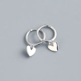 925 Silver Love Heart Tassel Stud Earrings for Women - Party Jewelry Gift
