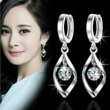 925 Silver Tassel CZ Hook Earrings