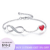 925 Silver Infinity Adjustable Bracelet Women Gift CMB81