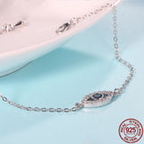 925 Silver Infinity Bracelet Crystal Eye Demon Gift