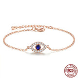 925 Silver Infinity Bracelet Crystal Eye Demon Gift