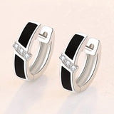 925 Silver Round Stud Earrings, Women