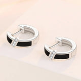 925 Silver Round Stud Earrings, Women