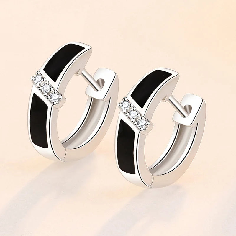 Minimalist Round Silver Stud Earrings for Women