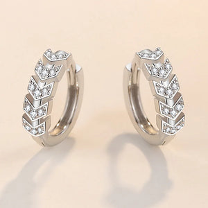 925 Silver Crystal Earring Women Korea Silver Jewelry Female