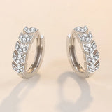 925 Silver Crystal Earring Women Korea Silver Jewelry Female