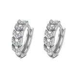 925 Silver Crystal Earring Women Korea Silver Jewelry Female