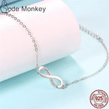 CZ Crystal Infinity Bracelet - Adjustable Wedding Jewelry