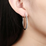 Crystal Oversize Circle Hoop Earrings Geometric Round Brincos Party Jewelry