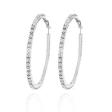 Crystal Oversize Circle Hoop Earrings Geometric Round Brincos Party Jewelry