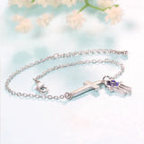 Hot Cross And Devil's Eye Palm Bracelet with Clear CZ - Gift CMB113