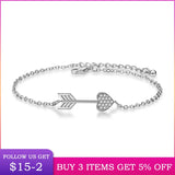 Love Arrow Zircon Bracelet 925 Sterling Silver Jewelry