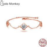 Lucky Clover Bracelet Clear CZ Crystal Bracelet Hot CMB120
