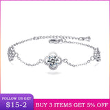 Lucky Clover Bracelet Clear CZ Crystal Bracelet Hot CMB120