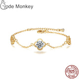 Lucky Clover Bracelet Clear CZ Crystal Bracelet Hot CMB120