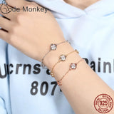 Lucky Clover Bracelet Clear CZ Crystal Bracelet Hot CMB120