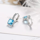 Pink Crystal Dangle 925 Silver Earrings for Women