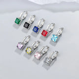 Pink Crystal Dangle 925 Silver Earrings for Women