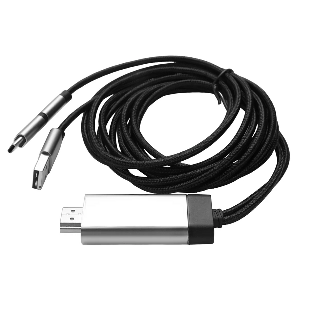 3-In-1 Type C/USB to Bluetooth HDTV Mirroring 1080P Cable