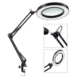 LED 5X Magnifier Lamp Eye-Caring Reading Magnifying Lamp