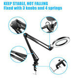 LED 5X Magnifier Lamp Eye-Caring Reading Magnifying Lamp