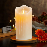 LED Rechargeable Candles with Remote, Flickering Flameless Real Wax, 15cm