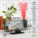 LED Digital Alarm Clock with Time Projection