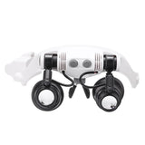LED Eyewear Magnifier Headband Magnifying Glass Jewelry Watch Repair Magnifier