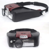 LED Headband Magnifier with 2 LED Light for Jewelry Repairing