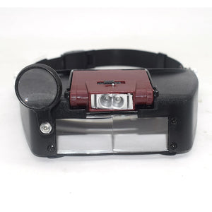 LED Headband Magnifier with 2 LED Light for Jewelry Repairing