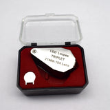 LED Jeweler Loupe Triplet Magnifying Glass 10x21mm Folding Magnifier
