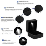 LED Jewelry Box for Ring Necklace Gift Case Storage