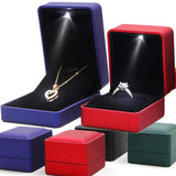 LED Jewelry Box for Ring Necklace - Display Gift Case with Light