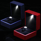 LED Jewelry Box for Ring Necklace - Display Gift Case with Light