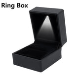 LED Jewelry Box for Ring Necklace - Display Gift Case with Light